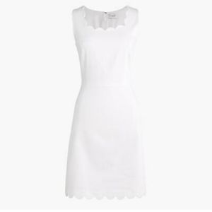 Scalloped J. Crew Factory Basketweave dress